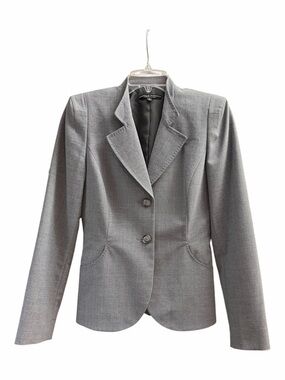 Isabella DeMarco Tahari Levine Gray Tailored Suit Blazer Jacket Size 2